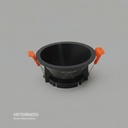 CARCASA REDONDA 85X35MM NEGRA 100U/C