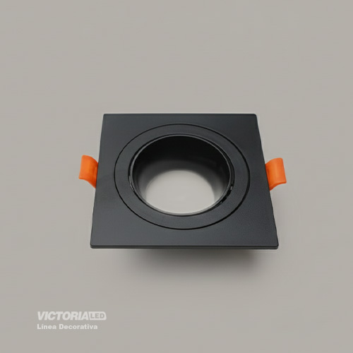 CARCASA CUADRADA 92X92X30MM NEGRA 100U/C
