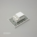 TOMACORRIENTE DOBLE + UBS*1 + TIPO C*1 16A 125/250V PC BLANCO 5U/C