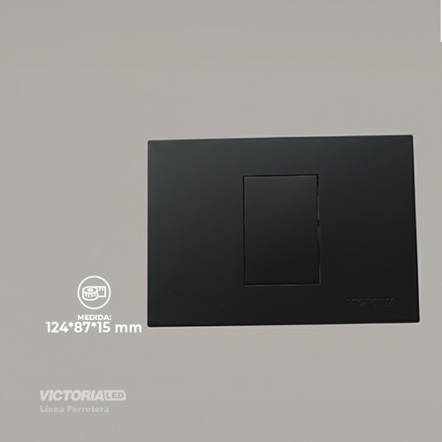 PLACA CIEGA PC NEGRO 10U/C
