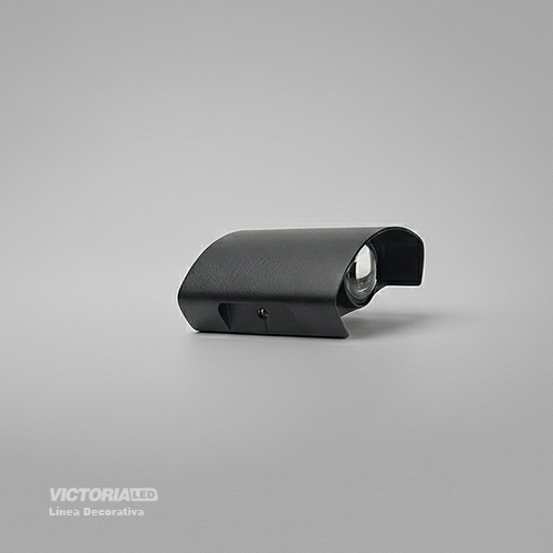 APLIQUE DE PARED IP65 2*1W 6000K NEGRO 78*80MM AC85-265V