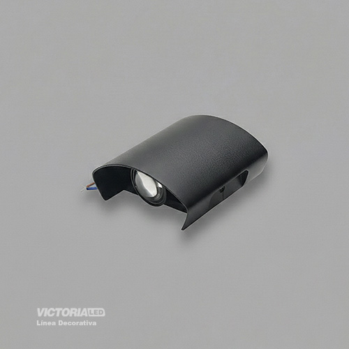 APLIQUE DE PARED IP65 2*1W 6000K NEGRO 78*80MM AC85-265V
