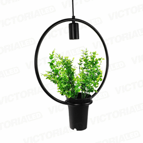 LAMPARA DECORATIVA DE TECHO 1*E27 METAL NEGRO