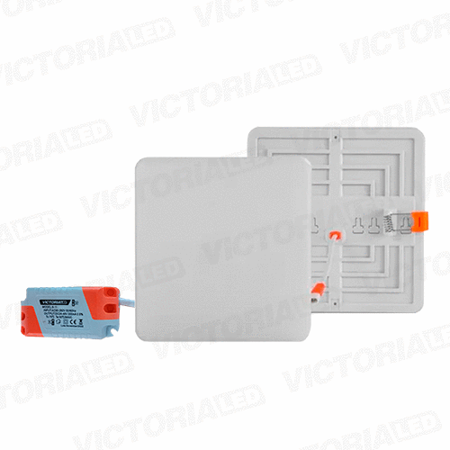 VICTORIA LED PANEL SIN BORDE 18W EMPOTRABLE CUADRADO 60U/C
