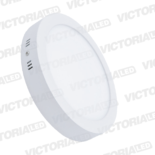 VICTORIA LED PANEL 6500K 12W SOBREPUESTO REDONDO 40U/C
