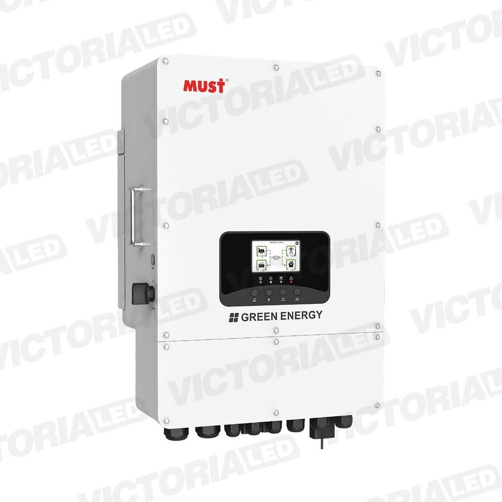 SOLAR INVERSOR 6KW FASE DIVIDA DC48V MPPT15A*2 ON/OFF HIBRIDO