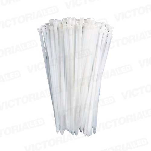 [B-4.8X50] AMARRAS PLASTICAS BLANCA 4.8MMX500MM 100PZAS