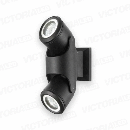 [APVY15] APLIQUE DE PARED IP44 2*GU10 NEGRO