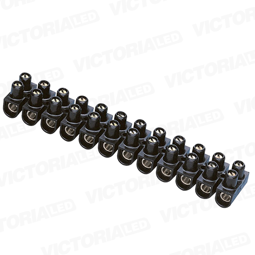 [X3-1512N] BORNERA 12 POLOS 15A NEGRO