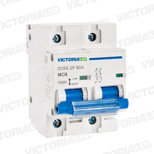 [DC10K-2P 80A] BREAKER VICTORIA LED DC 10K 2P 80A 6U/C