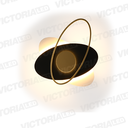 LAMPARA DECORATIVA DE PARED LED METAL/PP NEGRO