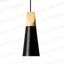 LAMPARA DECORATIVA DE TECHO 1*E27 ALUM BLACK