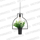 LAMPARA DECORATIVA DE TECHO 1*E27 METAL NEGRO