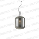 LAMPARA DECORATIVA DE TECHO 1*E27 METAL/VIDRIO SMOKE