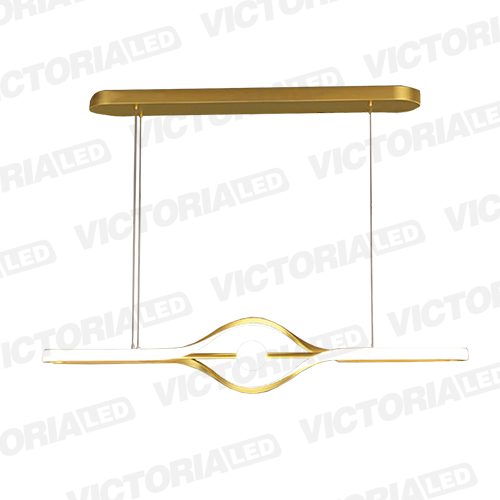 [GT063G-600] LAMPARA DECORATIVA DE TECHO LED METAL/ACRILICO GOLD